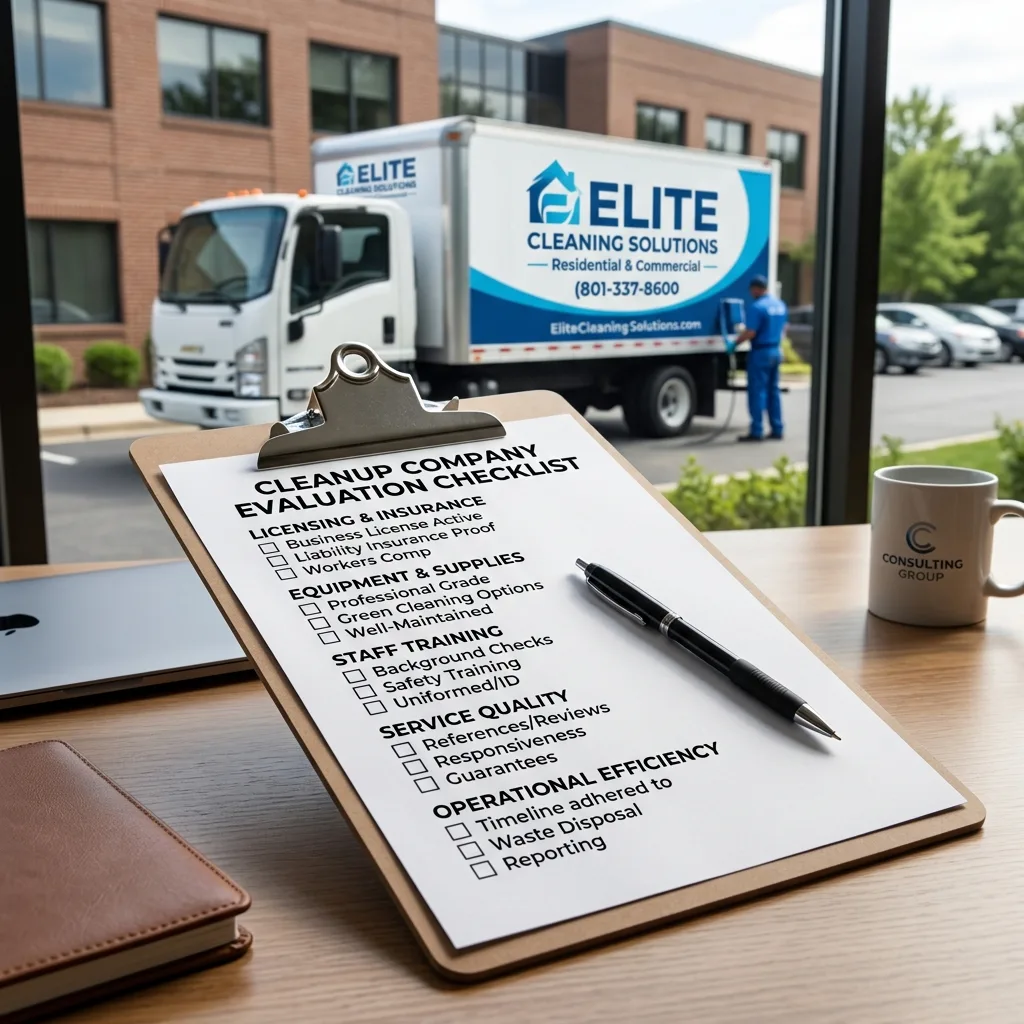 Professional cleanup crew with equipment ready for a hoarding remediation project