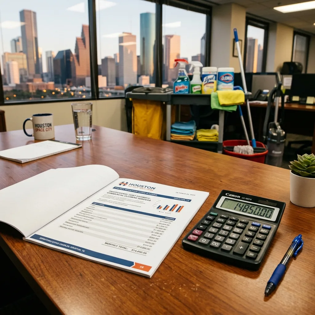 Professional hoarding cleanup crew working in a Houston home with sorting bins and cleaning equipment