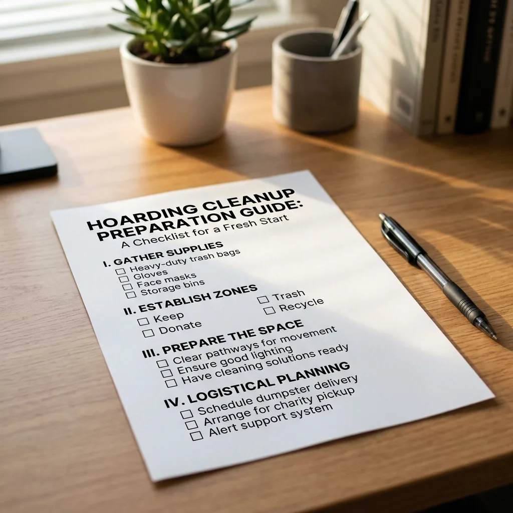Hoarding cleanup preparation checklist preview